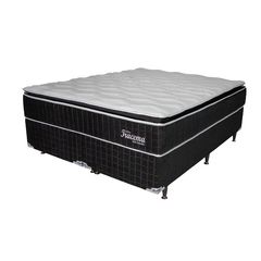 CONJUNTO BOX QUEEN 158X198X71 IRACEMA ZEFLEX(PRETO)
