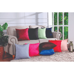 Almofada Cheia Vera Lúcia Calim 45cm x 45cm Rosa Velho